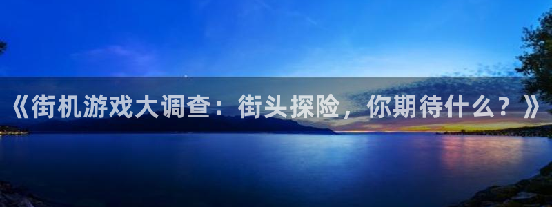 鼎点娱乐手机网页版登录：《街机游戏大调查：街头探险，你期待什