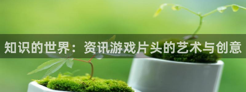 鼎点娱乐app下载|下载地址：知识的世界：资讯游戏片头的艺术